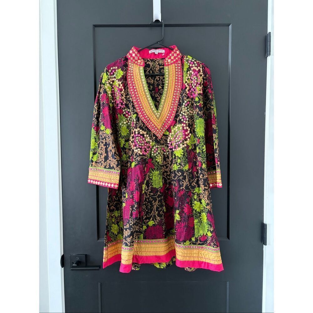 NWOT Barbara Gerwit Sequin Embroidered Dress Size M Vintage